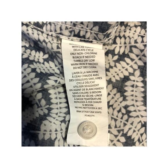 Perry Ellis Button-up Shirt Bold Fern Design Size Small - Picture 9 of 13